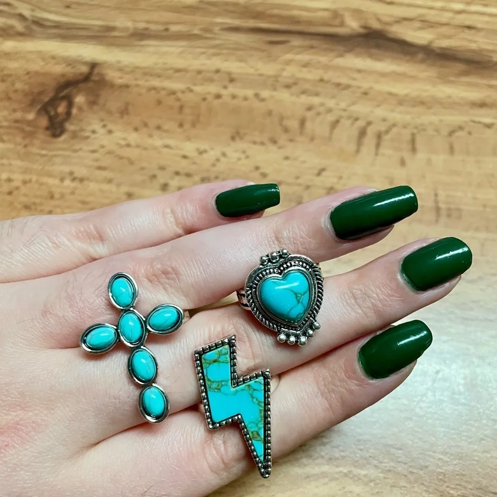 Bohemian 3 Piece Ring Set